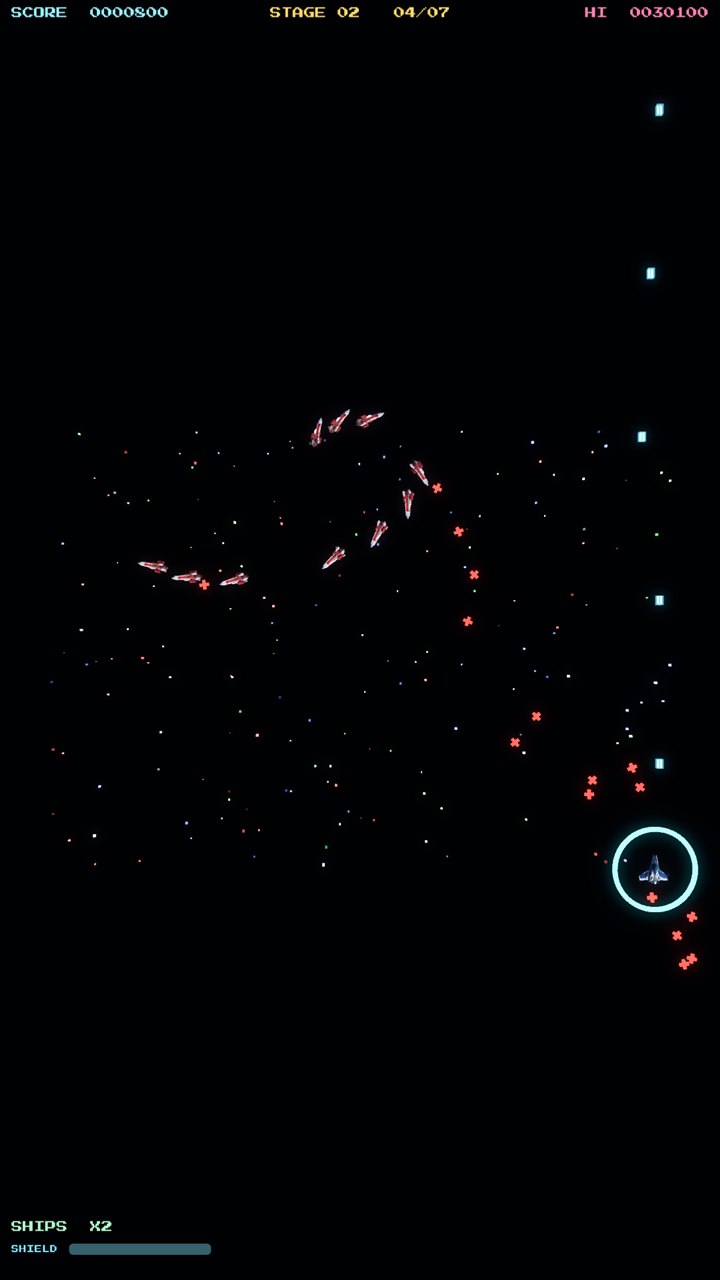 GALATRIA — Gameplay mit Schild und Gegnerwelle